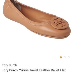 Tory Burch Minnie Travel Leather Ballet Flat